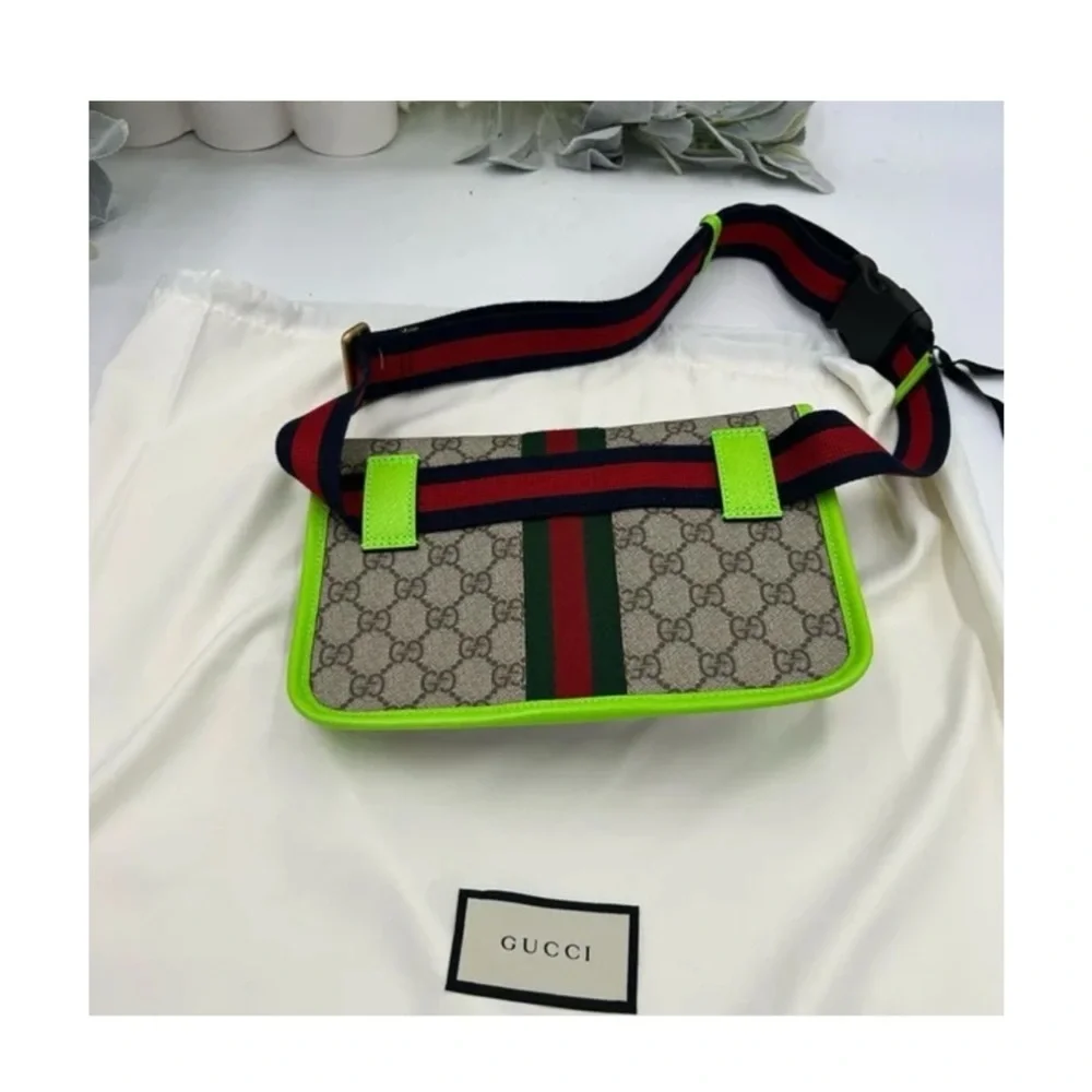 Gucci GG Supreme OPHIDIA belt bag adjustable 80 cm made in Italy - Picture 3 of 6